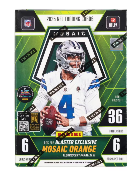 2025 Panini Mosaic Football Blaster Box (Orange Parallel)
