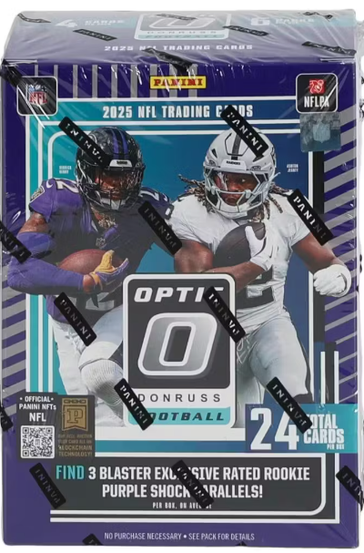 2025 Panini Donruss Optic Football 6-Pack Blaster Box (Purple Shock Parallels!)