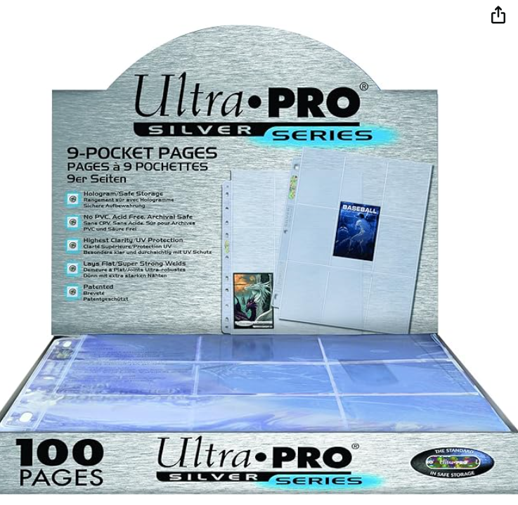 Ultra Pro Silver Series 9 Pocket Pages (100 ct.)